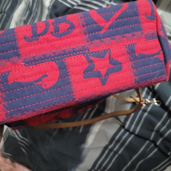 Dooney & Bourke Red and Blue Wristlet - Picture 7 of 9